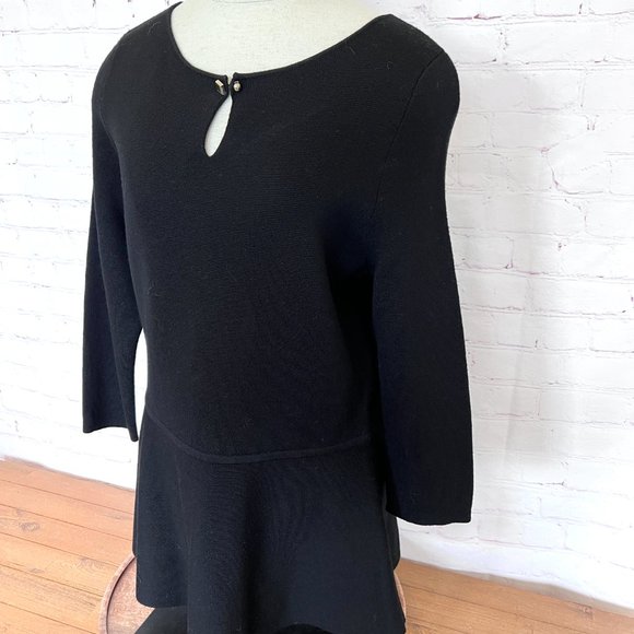 Boss - Black Fitted and Flared Sweater - Size Large  - Hugo Boss - Picture 2 of 12